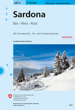 Swisstopo | 247S Sardona Schneesportkarte - SAC-Shop