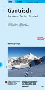 Swisstopo | 253S Gantrisch Schneesportkarte - SAC-Shop
