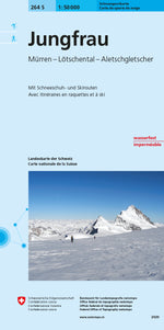 Swisstopo | 264S Jungfrau Schneesportkarte - SAC-Shop