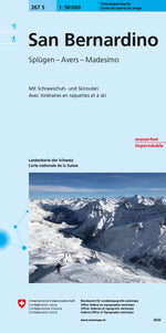 Swisstopo | 267S San Bernardino Schneesportkarte - SAC-Shop