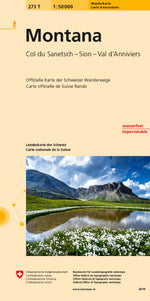 Swisstopo | 273T Montana Wanderkarte - SAC-Shop