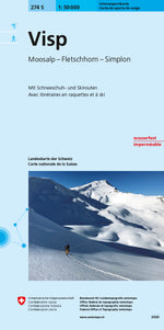 Swisstopo | 274S Visp Schneesportkarte - SAC-Shop