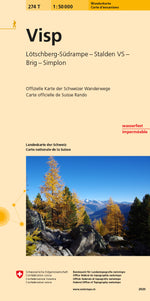 Swisstopo | 274T Visp Wanderkarte - SAC-Shop