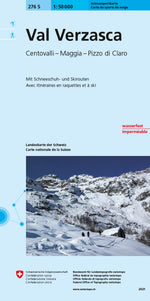 Swisstopo | 276S Val Verzasca Schneesportkarte - SAC-Shop