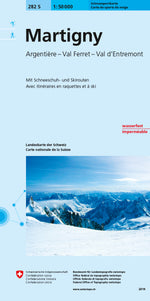 Swisstopo | 282S Martigny Schneesportkarte - SAC-Shop
