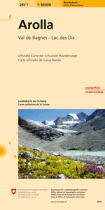 Swisstopo | 283T Arolla Wanderkarte - SAC-Shop