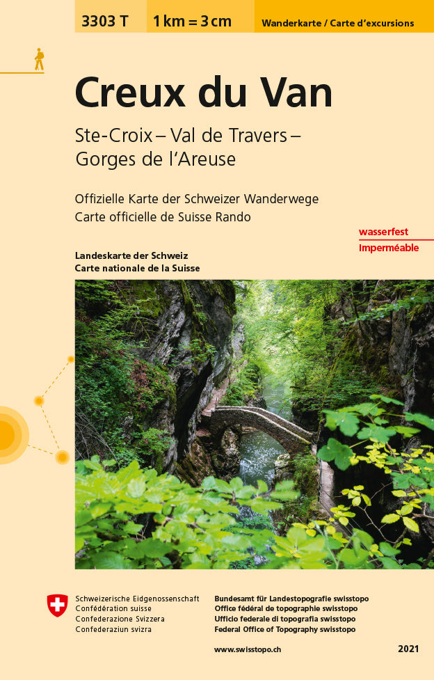 swisstopo 3303T Creux du Van Carte d'excursions SAC-Shop