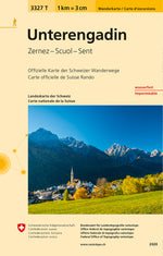 Swisstopo | 3327T Unterengadin Wanderkarte - SAC-Shop