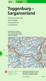 Swisstopo | 5015 Toggenburg - Sarganserland - SAC-Shop