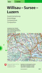 Swisstopo | 5022 Willisau - Sursee - Luzern - SAC-Shop
