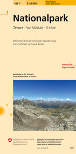 Swisstopo | 459T Nationalpark Wanderkarte - SAC-Shop
