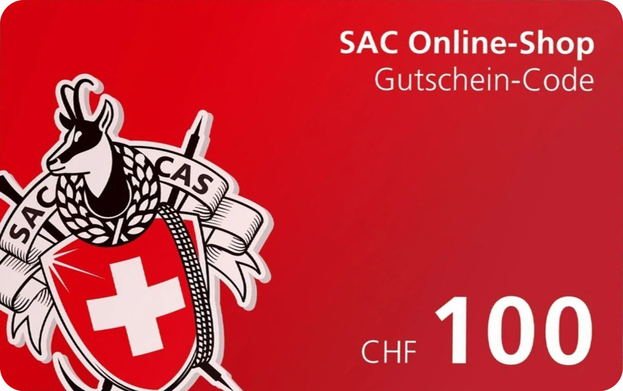 SAC-Gutschein: Online-Shop CHF 100.00 - SAC-Shop