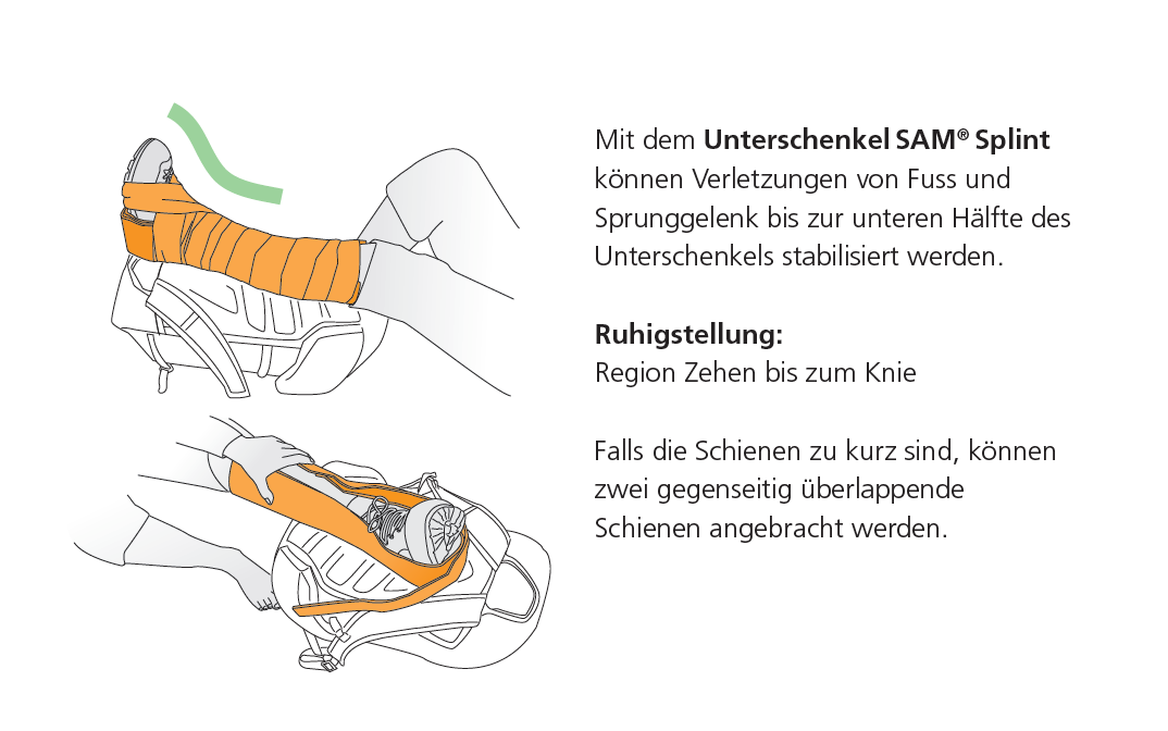 Universalschiene Sam Splint - SAC-Shop