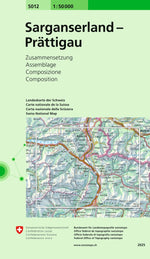 Swisstopo | 5012 Sarganserland - Prättigau - SAC-Shop