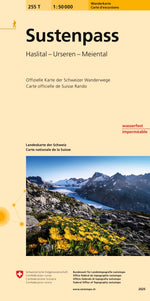 Swisstopo | 255T Sustenpass Wanderkarte - SAC-Shop