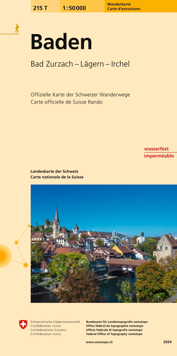 swisstopo | 215T Baden Carte d'excursions