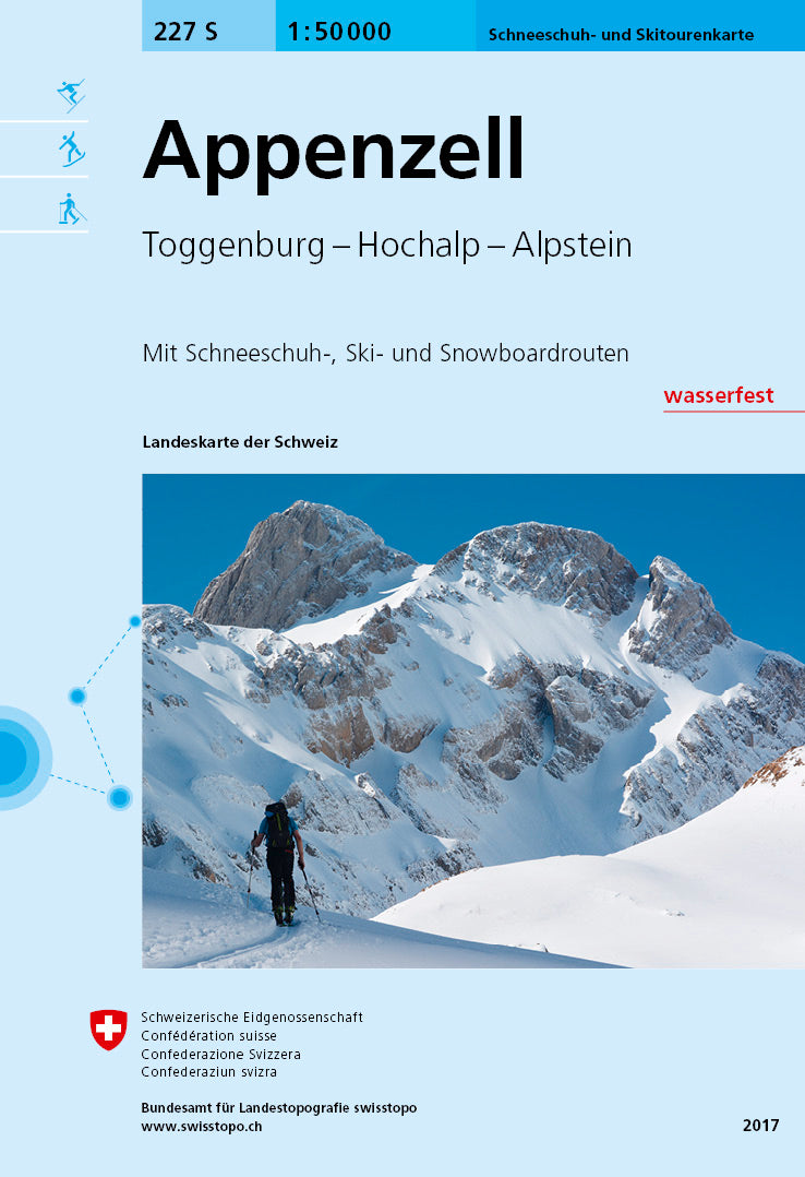 Swisstopo | 227S Appenzell Schneesportkarte