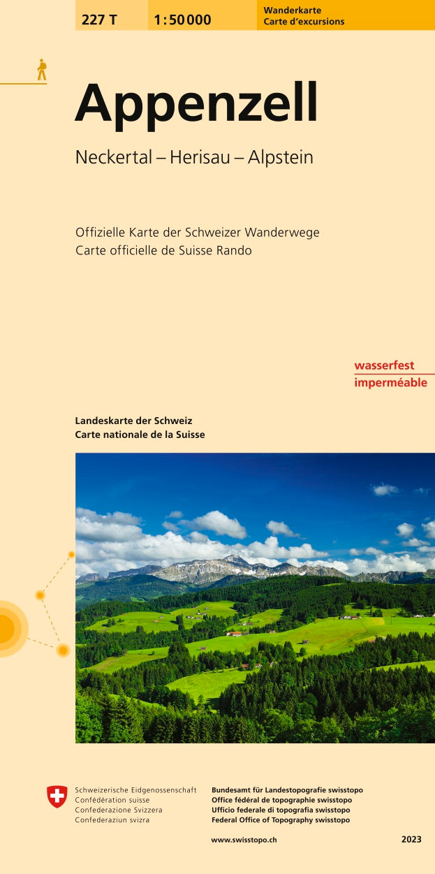 swisstopo | 227T Appenzell Carte d'excursions