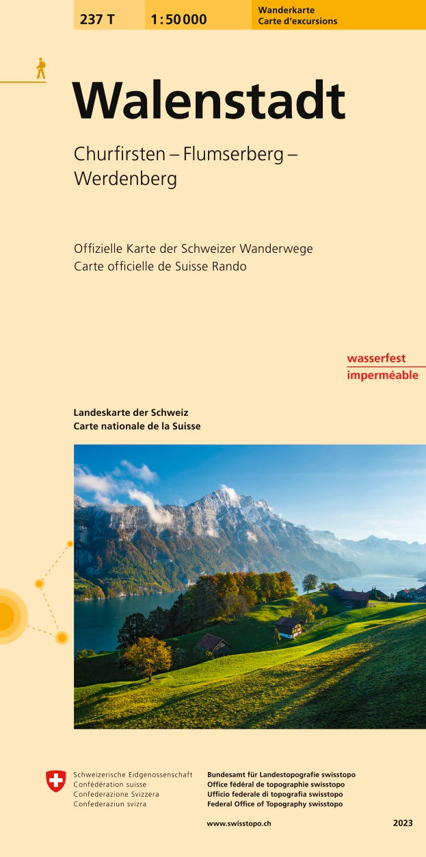 swisstopo | 237T Walenstadt Carte d'excursions