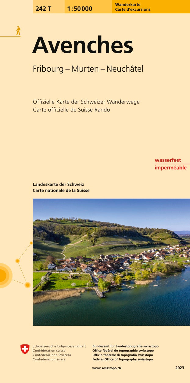 swisstopo | 242T Avenches Carte d'excursions