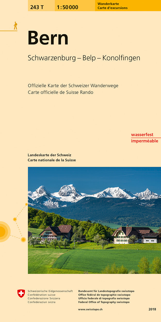 swisstopo | 243T Bern Carte d'excursions