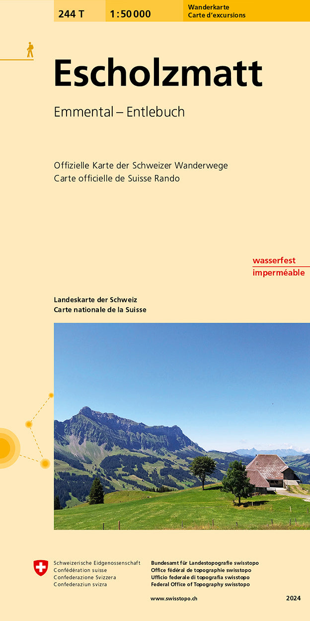 swisstopo | 244T Escholzmatt Carte d'excursions