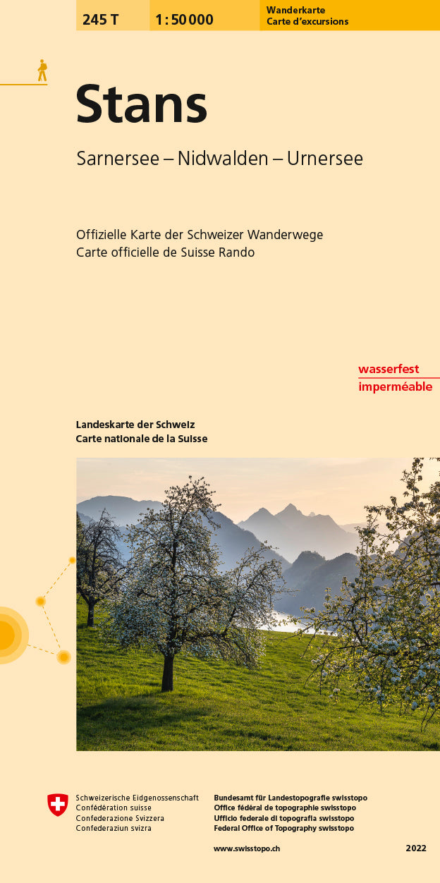 swisstopo | 245T Stans Carte d'excursions