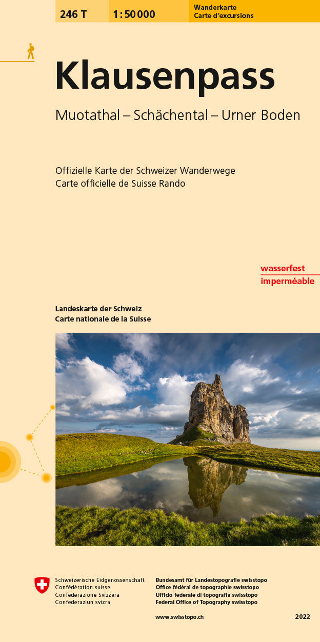 swisstopo | 246T Klausenpass Carte d'excursions