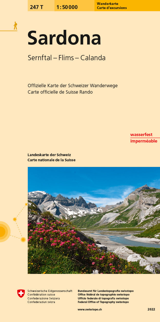 swisstopo | 247T Sardona Carte d'excursions