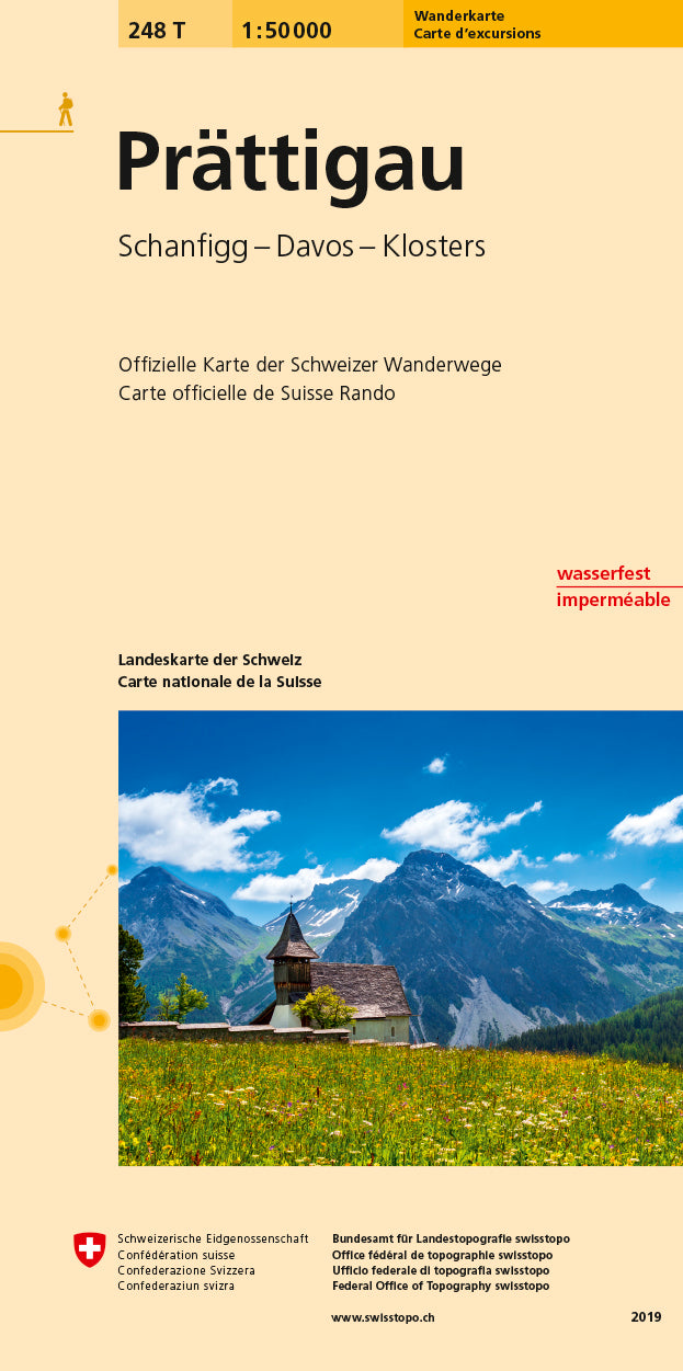 swisstopo | 248T Prättigau Carte d'excursions