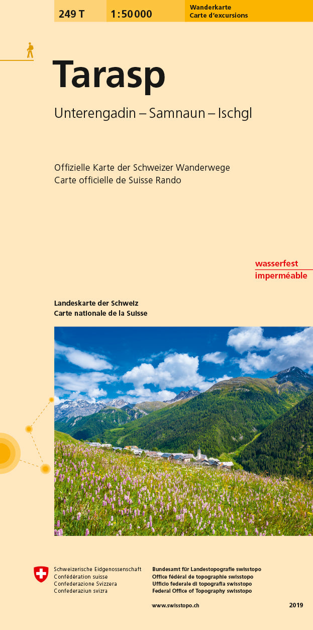 swisstopo | 249T Tarasp Carte d'excursions