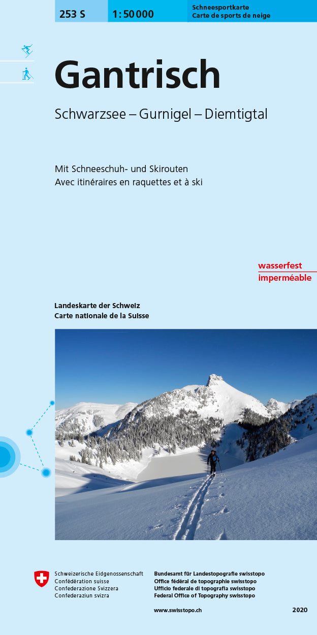 Swisstopo | 253S Gantrisch Schneesportkarte