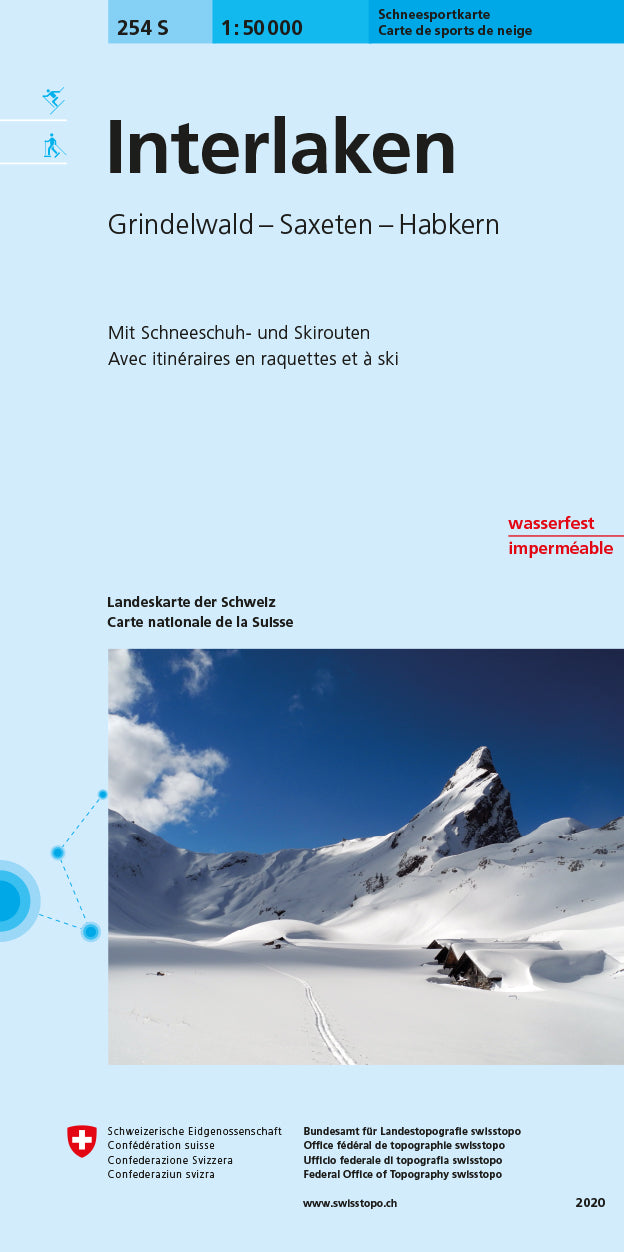 Swisstopo | 254S Interlaken Schneesportkarte