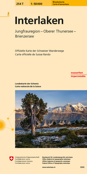 swisstopo | 254T Interlaken Carte d'excursions