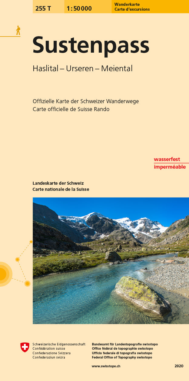 Swisstopo | 255T Sustenpass Wanderkarte