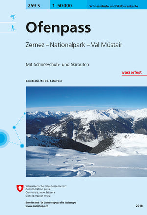 Swisstopo | 259S Ofenpass Schneesportkarte