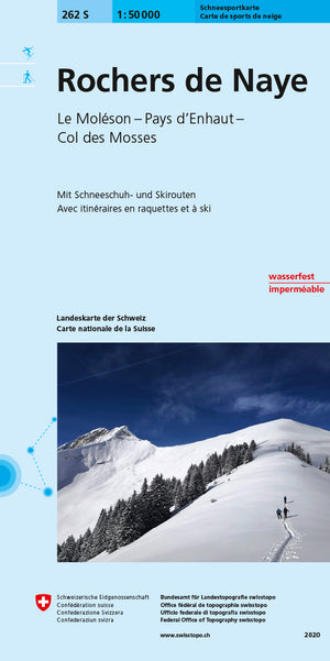 Swisstopo | 262S Rochers de Naye Schneesportkarte