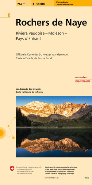 Swisstopo | 262T Rochers de Naye Wanderkarte