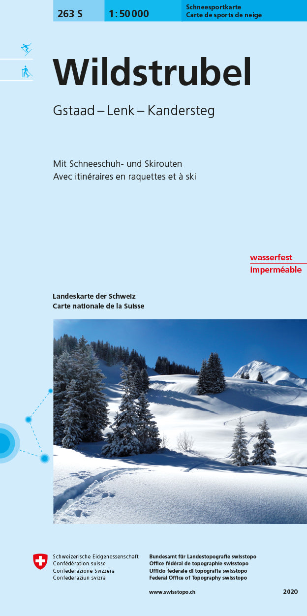 Swisstopo | 263S Wildstrubel Schneesportkarte