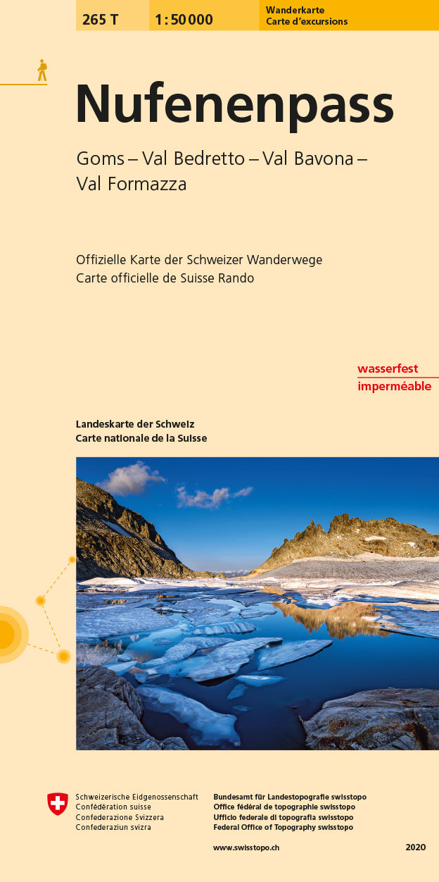 swisstopo | 265T Nufenenpass Carte d'excursions