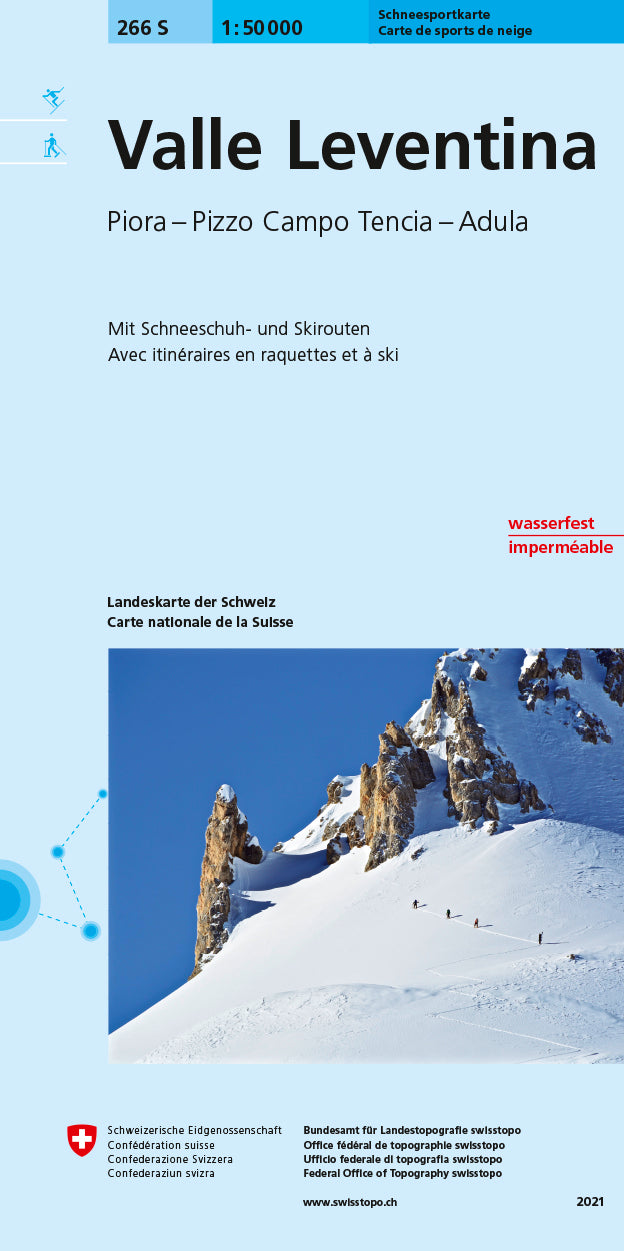 Swisstopo | 266S Valle Leventina Schneesportkarte