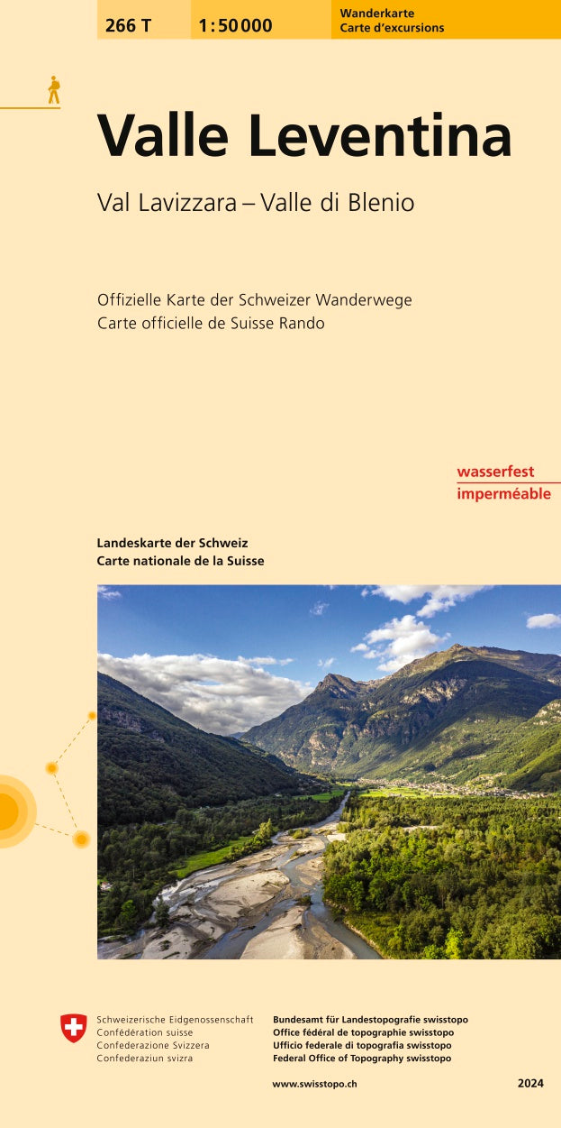 swisstopo | 266T Valle Leventina Carte d'excursions