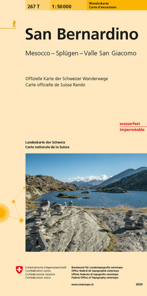 Swisstopo | 267T San Bernardino Wanderkarte