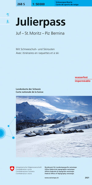 Swisstopo | 268S Julierpass Schneesportkarte