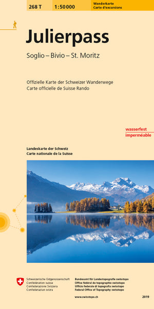 Swisstopo | 268T Julierpass Wanderkarte