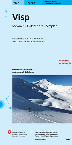 Swisstopo | 274S Visp Schneesportkarte