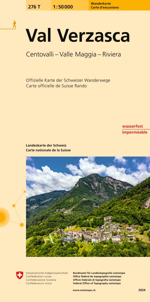 swisstopo |276T Val Verzasca Carte d'excursions