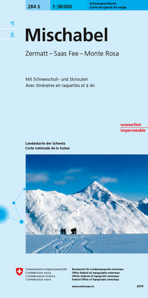 Swisstopo | 284S Mischabel Schneesportkarte