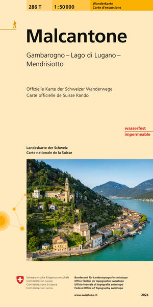 swisstopo | 286T Malcantone Carte d'excursions