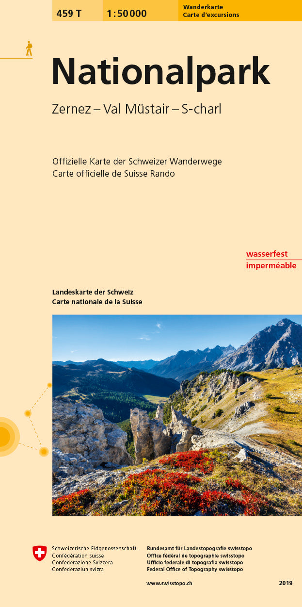 swisstopo | 459T Parc National Carte d'excursions